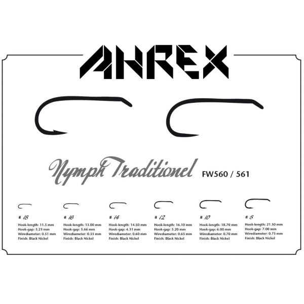 Ahrex FW561 Barbless Traditional Nymph Hook