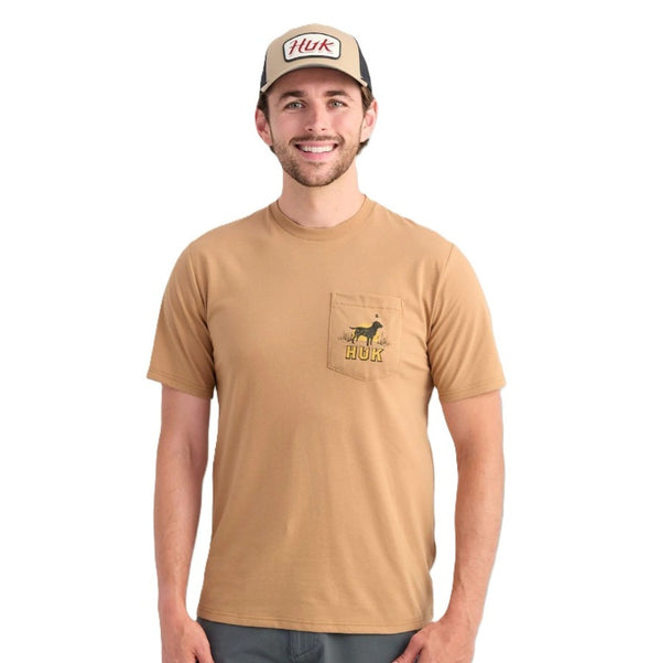 Huk Men's Lab Patch Short Sleeved Pocket Tee