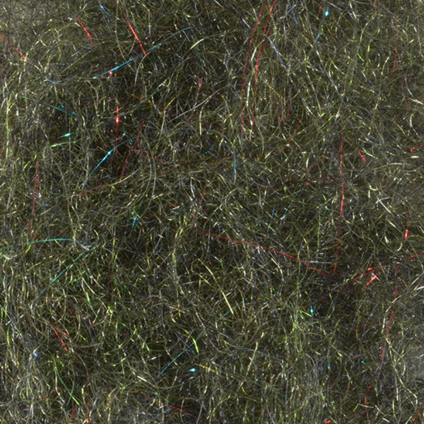 Close-up of watermelon red MFC Arizona Mega Simi Seal Dubbing fly tying material.