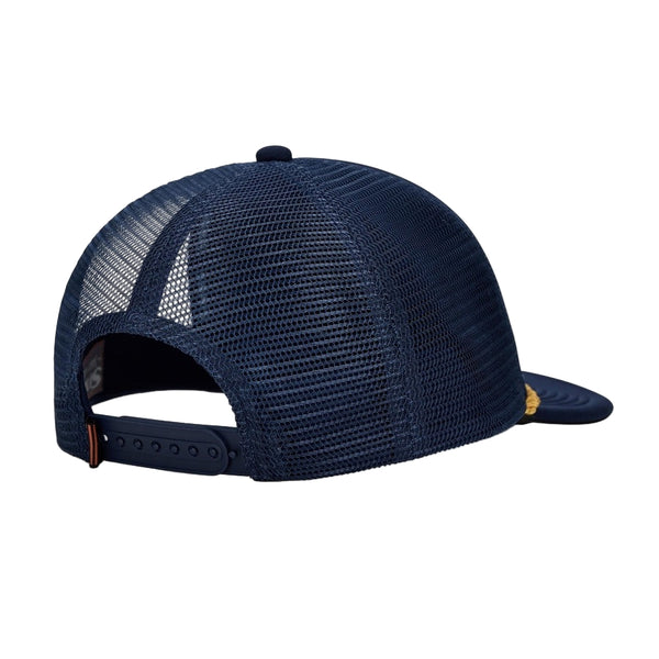 Navy blue Simms Captain's Cap on a white background.