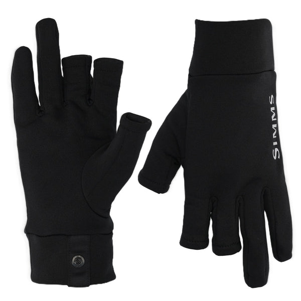 Black Simms ProDry Gore-Tex glove with glove liners on a white background.