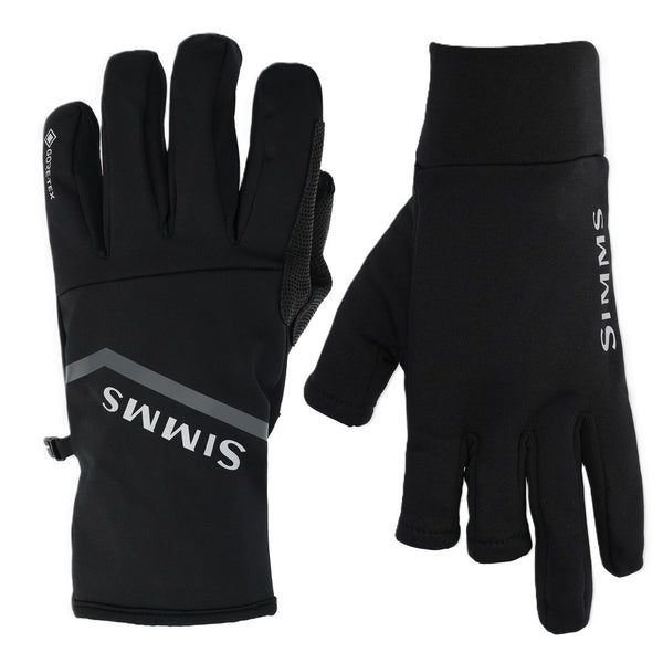 Black Simms ProDry Gore-Tex glove with glove liner on a white background.
