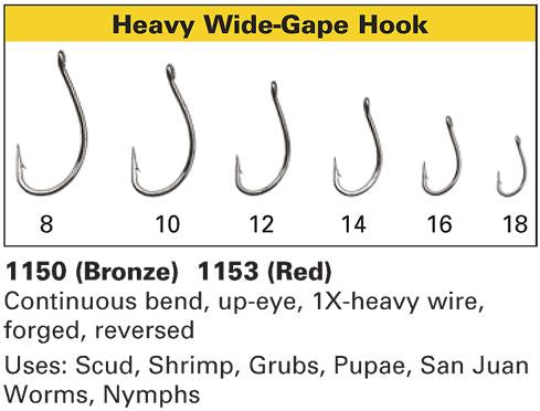 Daiichi 1150 - Heavy Wide Gape Hook - Up-Eye