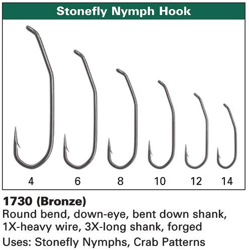Daiichi 1730 - Stonefly Nymph Hook - 3X Long