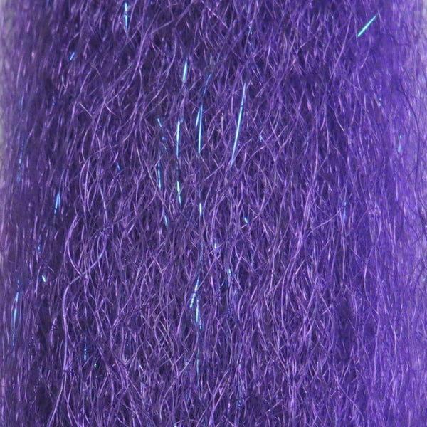 Violet night color close-up image of Just Add H2O Steve Farrar's Flash Blend fly tying material.