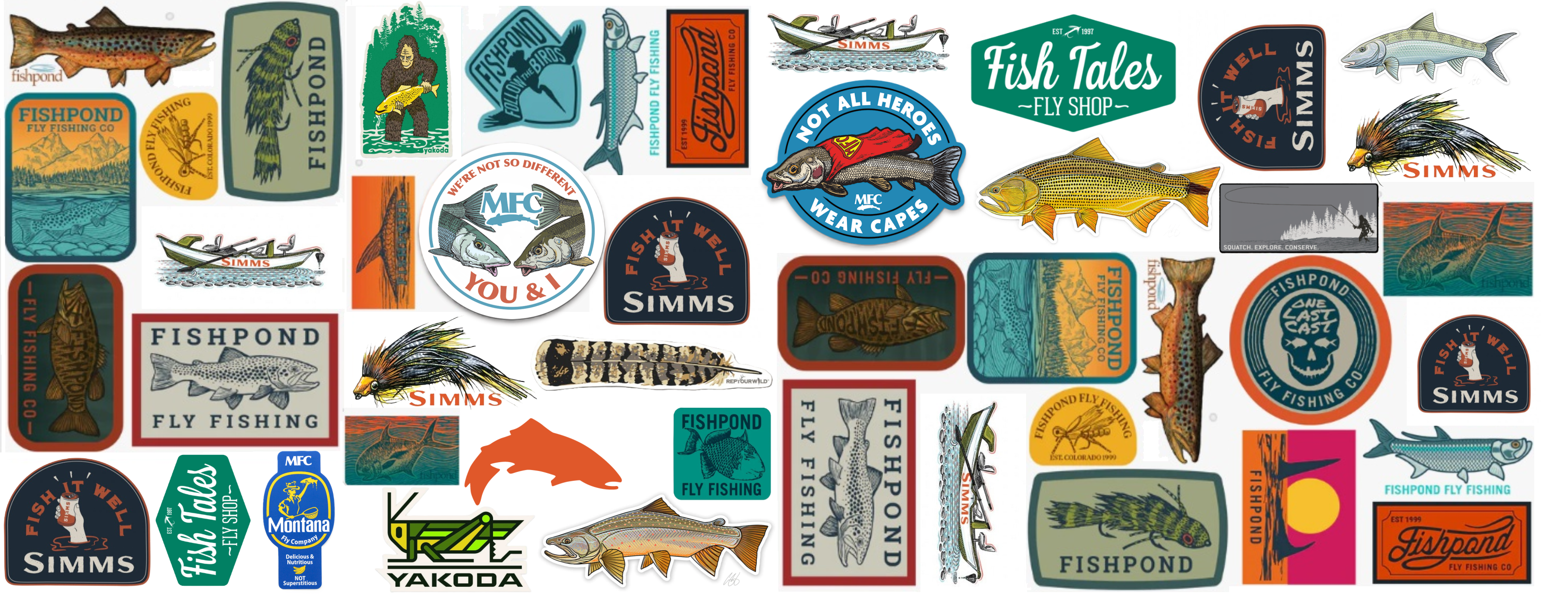 Fly Fishing Sticker – Trout Rainbow 5.5in, Vinyl, Glossy White, UV & Water Resistant, Simms Sage Hatch Ross Rio Brook
