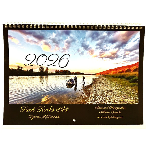 Lynda McLennan Trout Tracks Art 2026 Wall Calendar
