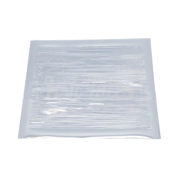 A sheet of 210Fab Chironicuts fly tying body material in anti static bag on a white background.