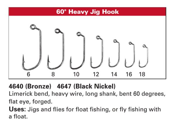 Daiichi 4647 - Jig Hook Black Nickel - 60° Bend