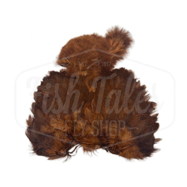 Whiting Farms Brahma Hen Soft Hackle Saddle with Chickabou Patch