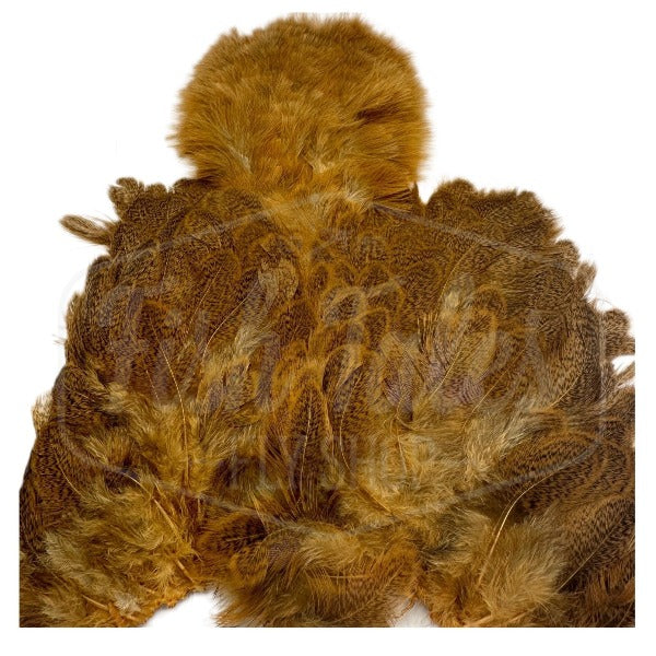 Whiting Farms Brahma Hen Soft Hackle Saddle with Chickabou Patch