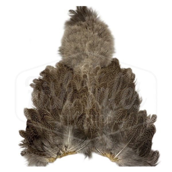 Whiting Farms Brahma Hen Soft Hackle Saddle with Chickabou Patch