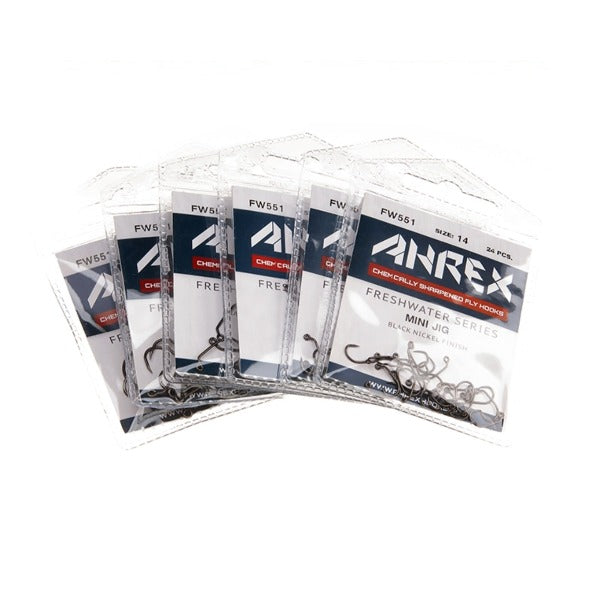 Ahrex FW551 Mini Jig Barbless Hook | Euro Nymphing Fly Tying Hooks