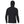 back view of a black huk fishing mens rover rain jacket on a white background