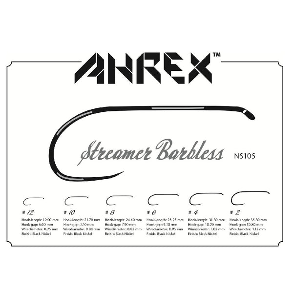 Ahrex NS105 Barbless Down Eye Streamer Hook
