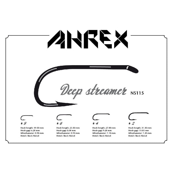 Ahrex NS115 Deep Streamer Down Eye Saltwater Streamer Hook