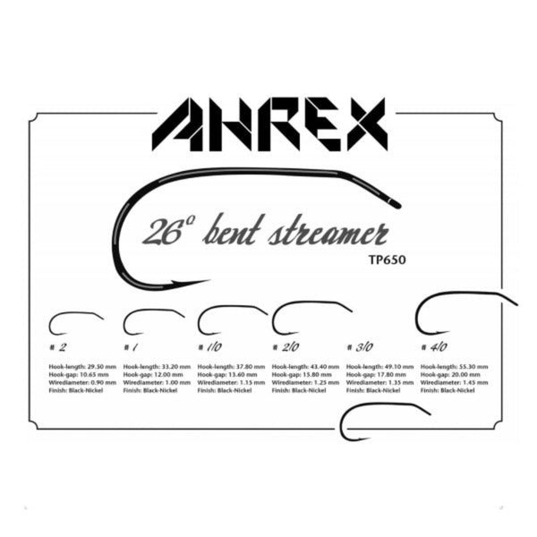 Ahrex TP650 26 Degree Bent Streamer Hook