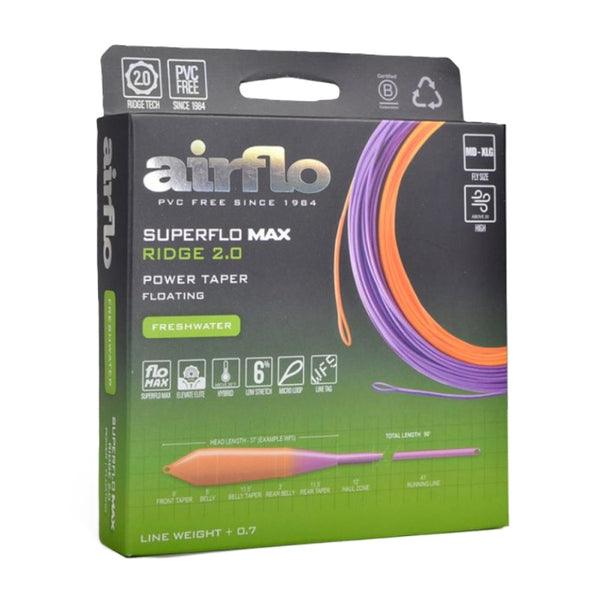 Airflo Superflo Max Ridge 2.0 Power Taper Freshwater Floating Fly Line