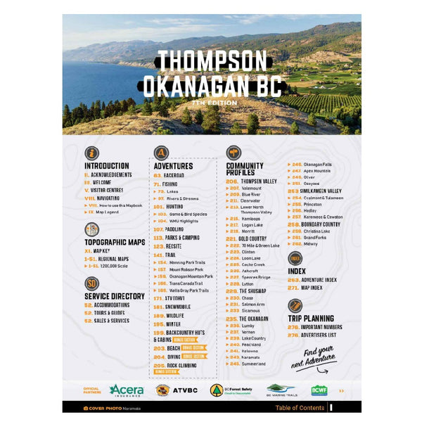 Backroad Mapbook Thompson Okanagan BC 7th Edition