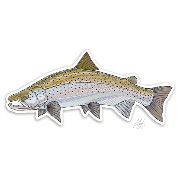 Casey Underwood Atlantic Salmon decal on a white background.