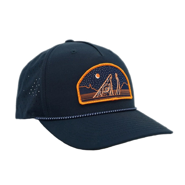 Casey Underwood star sipper performance trucker hat on a white background.