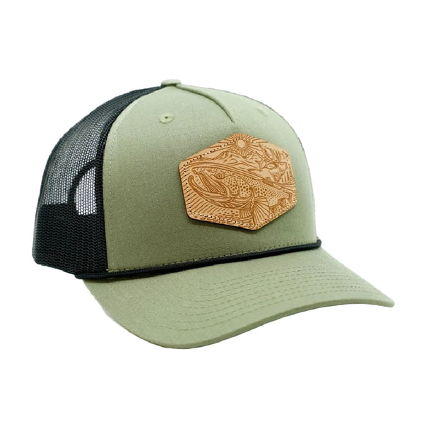 Casey Underwood out west trucker hat on a white background.