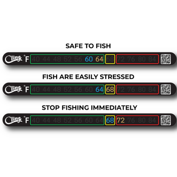 Cling Fishing Temperature Tape Stick-On Thermometer