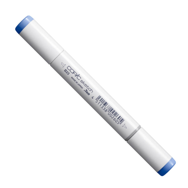 An individual Copic Sketch Marker with showing side view and double ends on a white background.