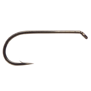 a single daiichi 1170 standard dry fly hook on a white background