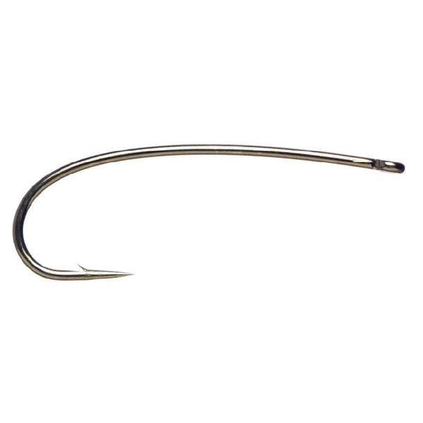 a single daiichi 1260 bead head nymph hook on a white background