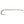 a single daiichi 2220 4x long down eye streamer hook on a white background