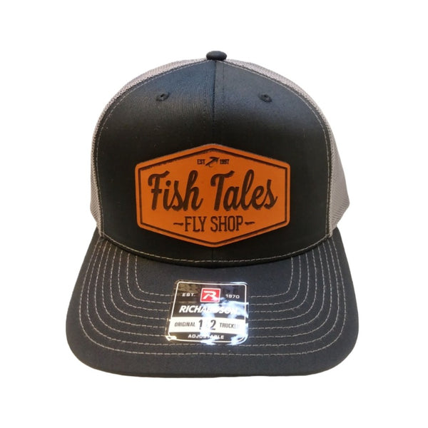 Fish Tales Leather Patch Trucker Hat