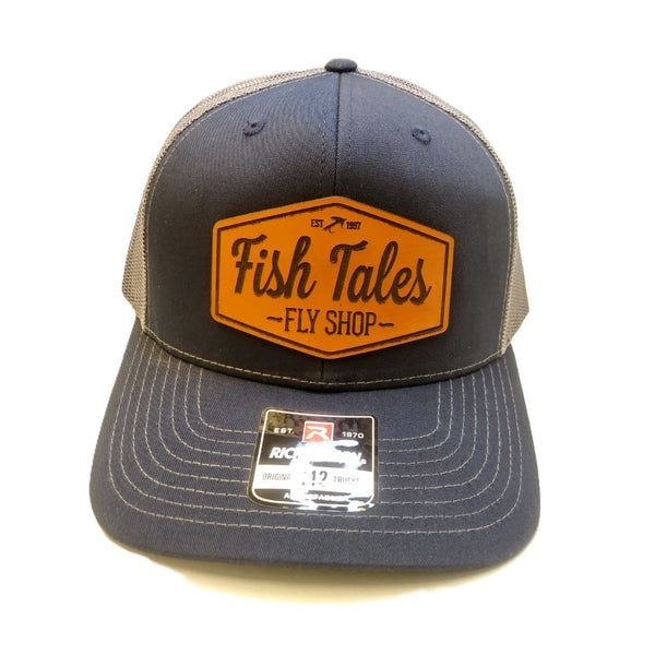 Fish Tales Leather Patch Trucker Hat