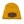 Front of a golden yellow knit beanie hat with a fish tales fly shop logo leather patch on a white background. 