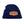 Load image into Gallery viewer, Front of a navy blue knit beanie hat with a fish tales fly shop logo leather patch on a white background. 
