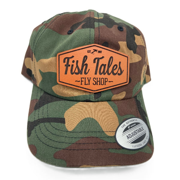 Fish Tales Dad Cap with Leather Patch