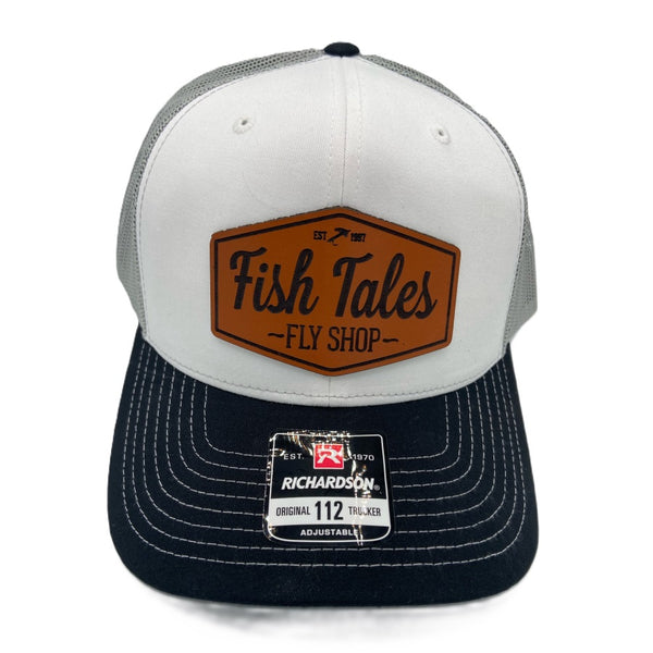 Fish Tales Leather Patch Trucker Hat