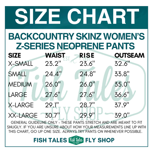 Backcountry Skinz Women's Z-Series Neoprene Pant