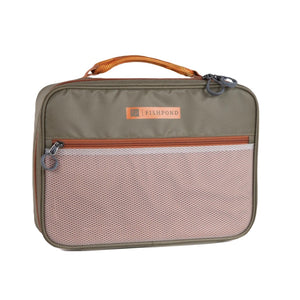 Sand and tan Fishpond Honco Reel Case front facing, on a white background.