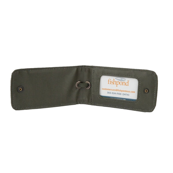 Green Fishpond Stormshadow Luggage Tag on a white background.