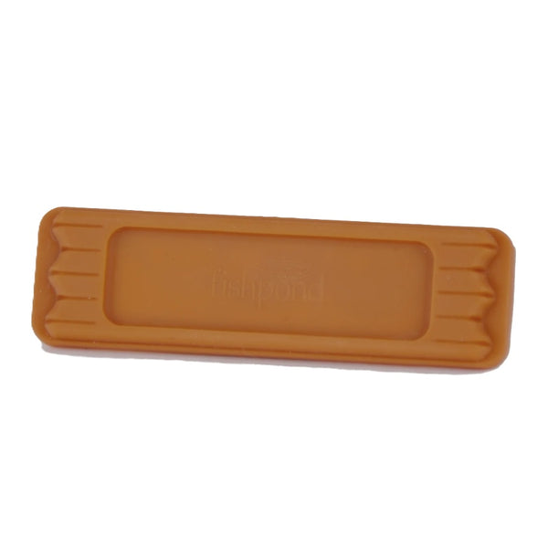 Burnt orange Fishpond Tacky Mag Pad on a white background.