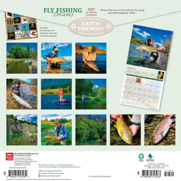 Fly Fishing Dreams 2027 Wall Calendar