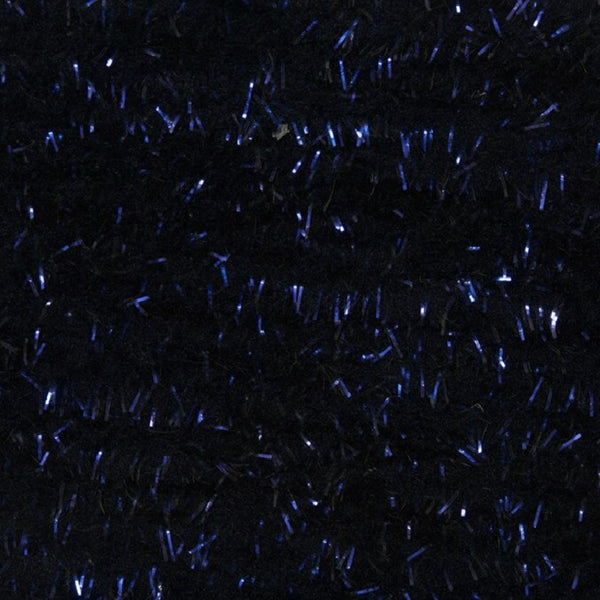 UV Black color Fulling Mill EZ Egg Yarn fly tying material, close up.
