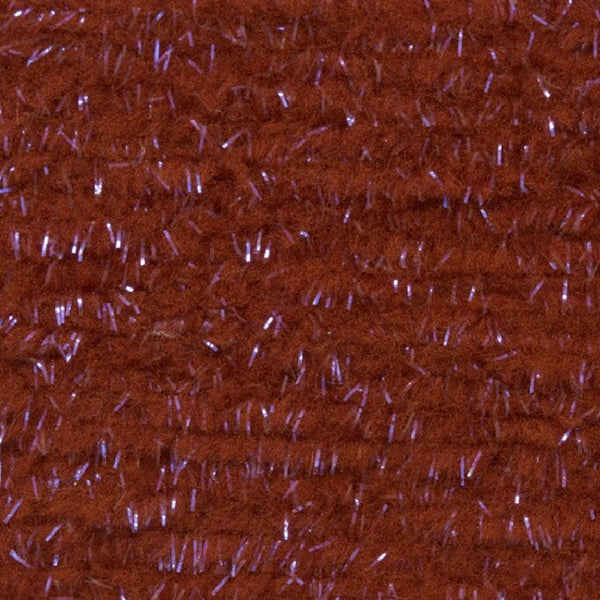 UV Brown color Fulling Mill EZ Egg Yarn fly tying material, close up.