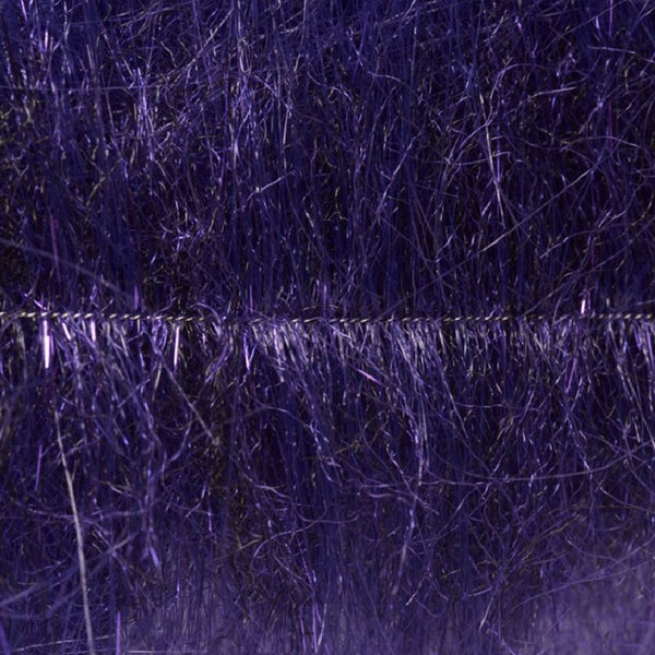 Blurple color Fulling Mill Flashy Craft Brush fly tying material, close up.