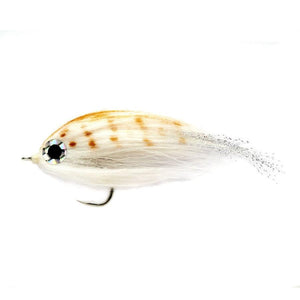 A baitfish fly in natural colors