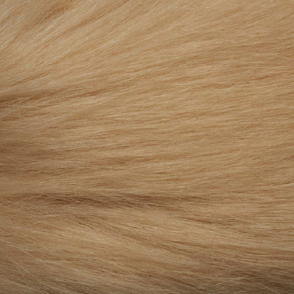 Close up of sand color Fulling Mill Salty Craft Fur fly tying material.