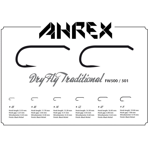 Ahrex FW501 Barbless Traditional Dry Fly Hook