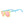 Goodr OG Sunglasses with blue and yellow frame and pink lenses on a white background.
