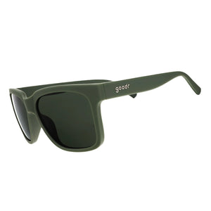 Green Tidal G floating sunglasses with 'goodr' branding on a white background.